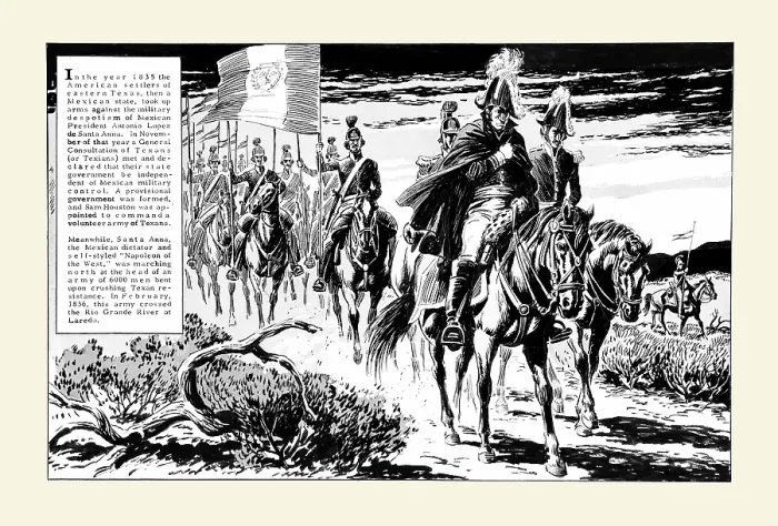 Framed Print : Santa Anna Marching North Framed Print : Santa Anna Marching North