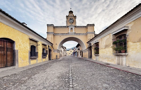 The Santa Catalina Arch, Antigua Guatemala, Sacatepequez, Guatemala, Latin America
