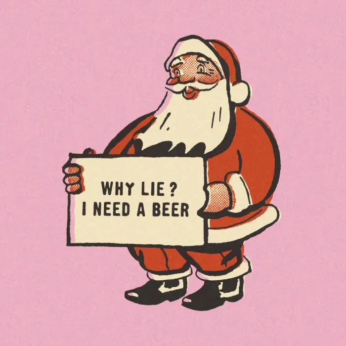 Framed Print : Santa Claus in Need of a Beer Framed Print : Santa Claus in Need of a Beer