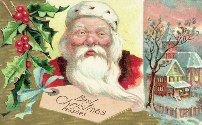 Framed Print : Santa Claus Postcard For Christmas Framed Print : Santa Claus Postcard For Christmas