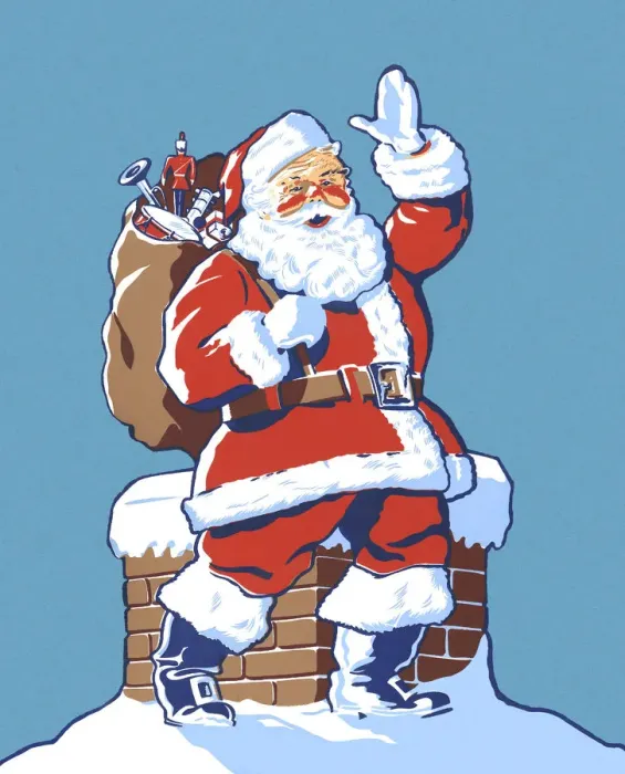 Framed Print : Santa Claus Waving