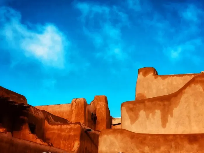 Framed Print : Santa Fe NM, Adobe structure abstract