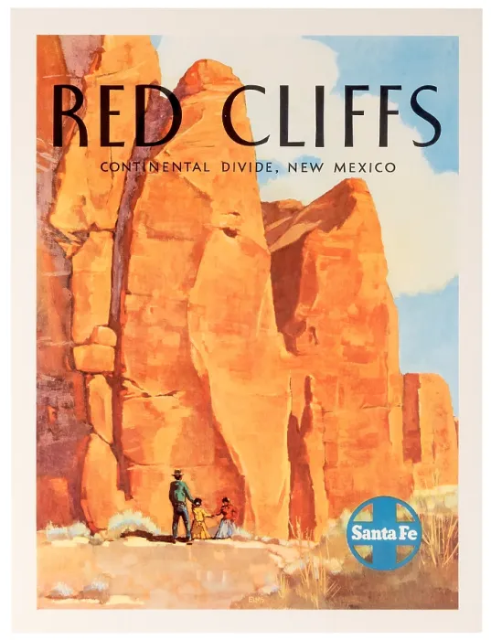 Framed Print : Santa Fe Red Cliffs Poster Framed Print : Santa Fe Red Cliffs Poster