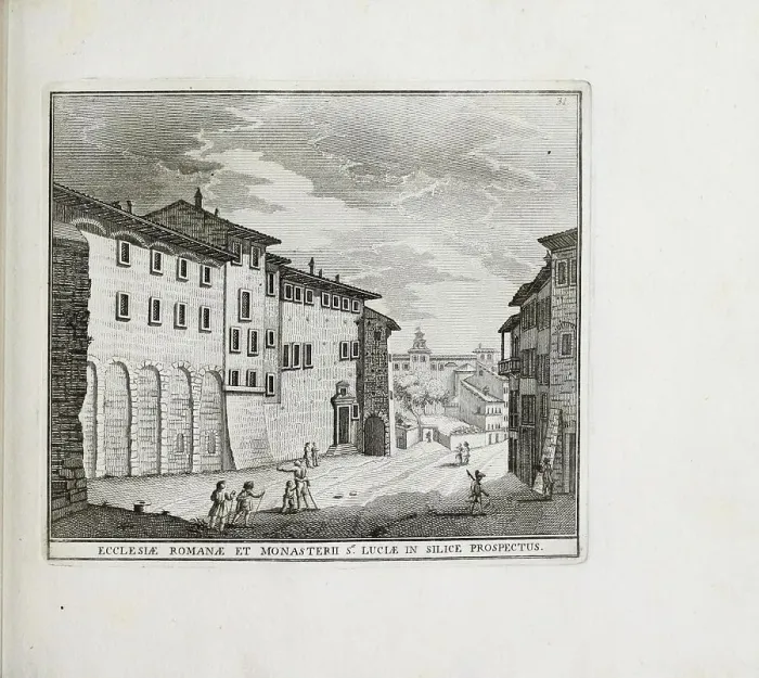 Framed Print : Santa Lucia in Selci, formerly also Santa Lucia in Orphea, is a church in Rome. It is located on the Roman hill of Esquiline in the Monti district, historic Rome, Italy, digital reproduction of an original 17th century painting Framed Print : Santa Lucia in Selci, formerly also Santa Lucia in Orphea, is a church in Rome. It is located on the Roman hill of Esquiline in the Monti district, historic Rome, Italy, digital reproduction of an original 17th century painting