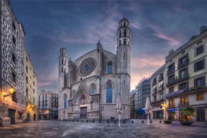 Framed Print : Santa Maria del Mar Church in Barcelona, Catalonia, Spain Framed Print : Santa Maria del Mar Church in Barcelona, Catalonia, Spain