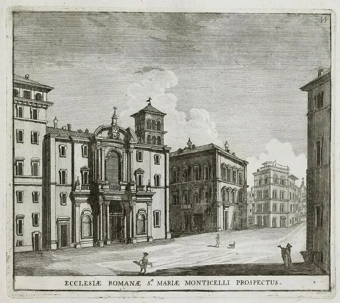 Framed Print : Santa Maria in Monticelli is a church in the Regola district of Rome, located in the street of the same name, historic Rome, Italy, digital reproduction of an original 17th century painting, original date unknown Framed Print : Santa Maria in Monticelli is a church in the Regola district of Rome, located in the street of the same name, historic Rome, Italy, digital reproduction of an original 17th century painting, original date unknown
