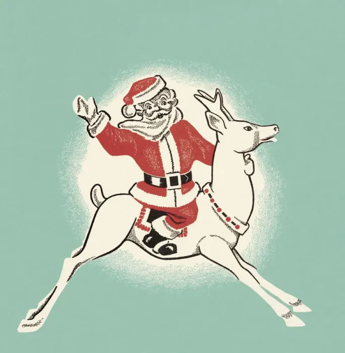 Framed Print : Santa Reindeer Framed Print : Santa Reindeer