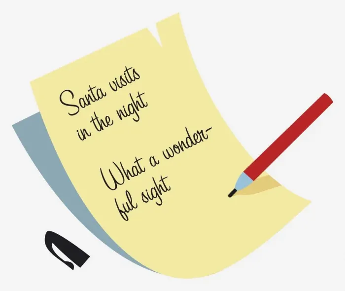 Framed Print : Santa visits in the night, What a wonderful sight note and pen Framed Print : Santa visits in the night, What a wonderful sight note and pen