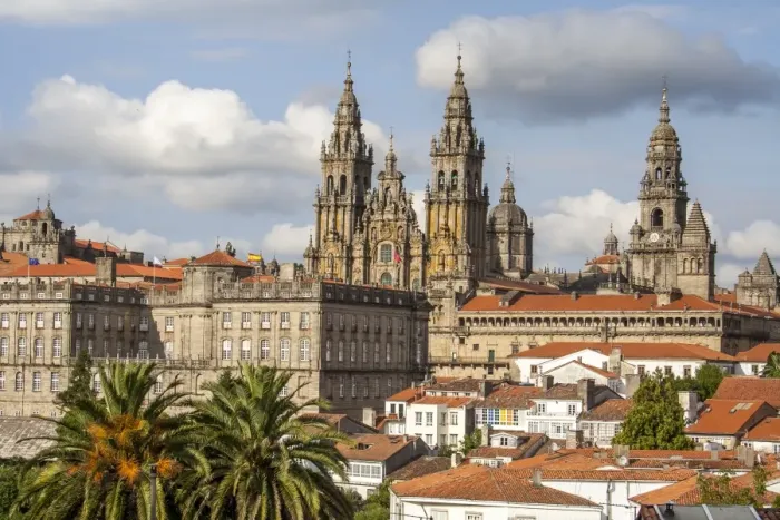 Framed Print : Santiago de Compostela Cathedral and rooftops Framed Print : Santiago de Compostela Cathedral and rooftops
