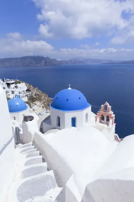 Framed Print : Santorini town stairs Framed Print : Santorini town stairs