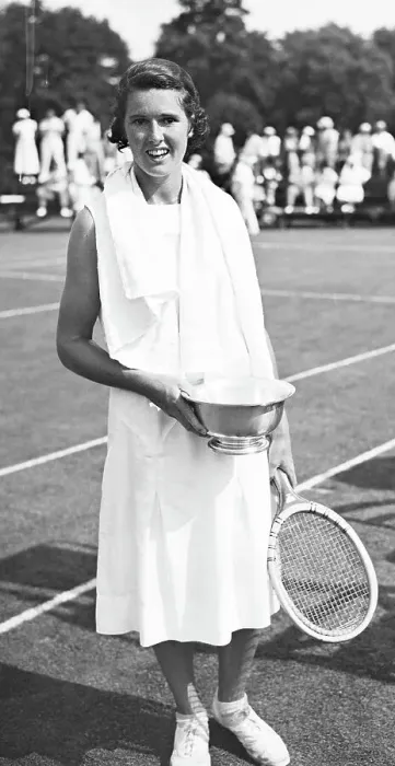 Framed Print : Sarah Palfrey Receives Tennis Trophy Framed Print : Sarah Palfrey Receives Tennis Trophy