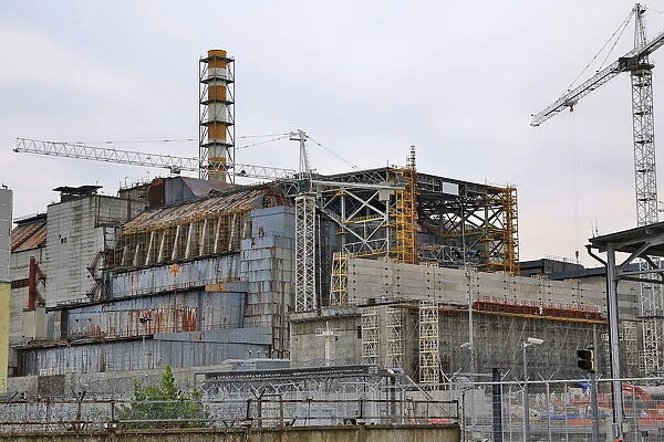 Sarcophagus over Reactor No. 4 of Chernobyl nuclear power plant