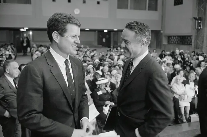 Framed Print : Sargent Shriver and Edward Kennedy Framed Print : Sargent Shriver and Edward Kennedy