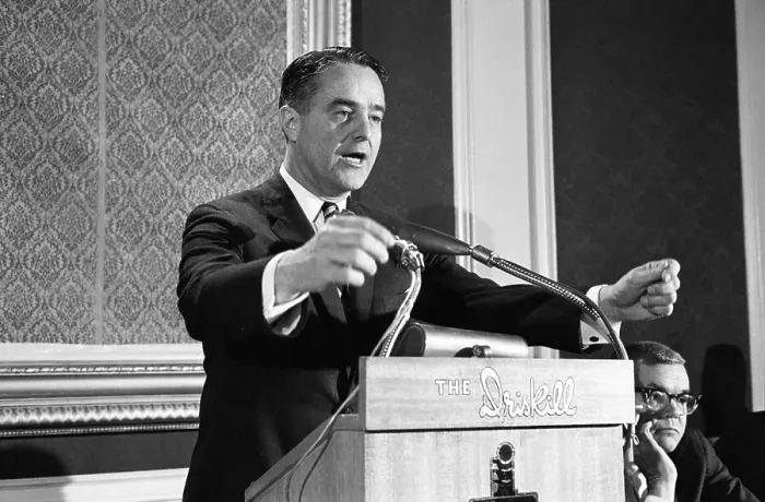 Framed Print : Sargent Shriver Gestures During Address Framed Print : Sargent Shriver Gestures During Address