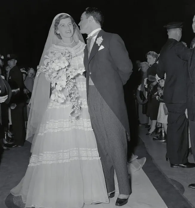 Framed Print : Sargent Shriver Kissing His Bride
