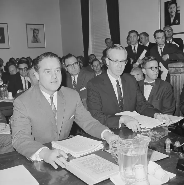 Framed Print : Sargent Shriver Sitting Before Committee Framed Print : Sargent Shriver Sitting Before Committee