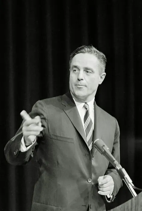 Framed Print : Sargent Shriver Speaking at Press Conference Framed Print : Sargent Shriver Speaking at Press Conference