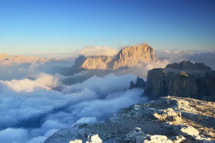Framed Print : Sasso Lungo at sunrise, Dolomites Framed Print : Sasso Lungo at sunrise, Dolomites