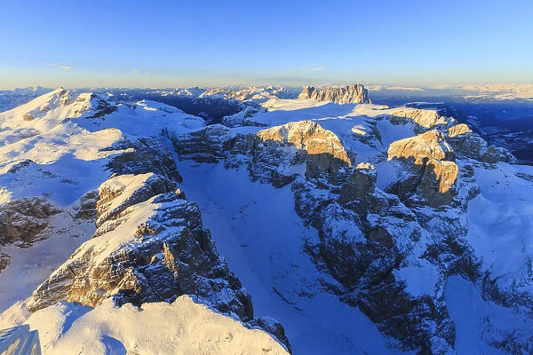 Sassolungo and Grohmann peak Dolomites Italy