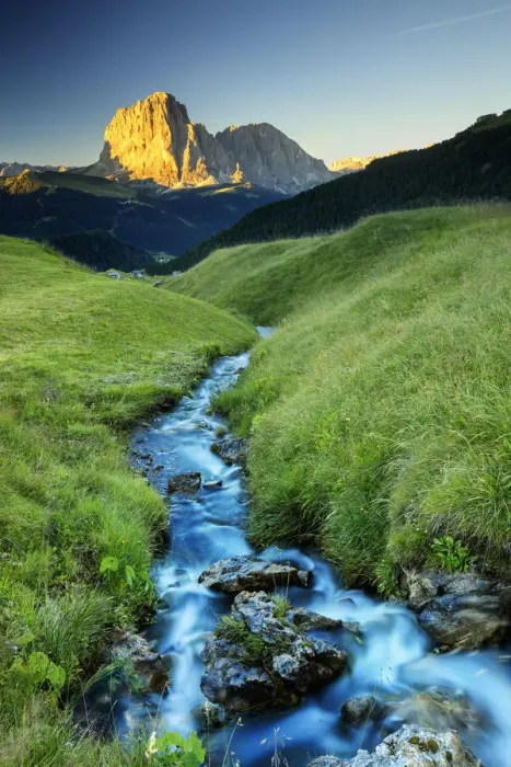 Framed Print : Sassolungo at sunrise Framed Print : Sassolungo at sunrise