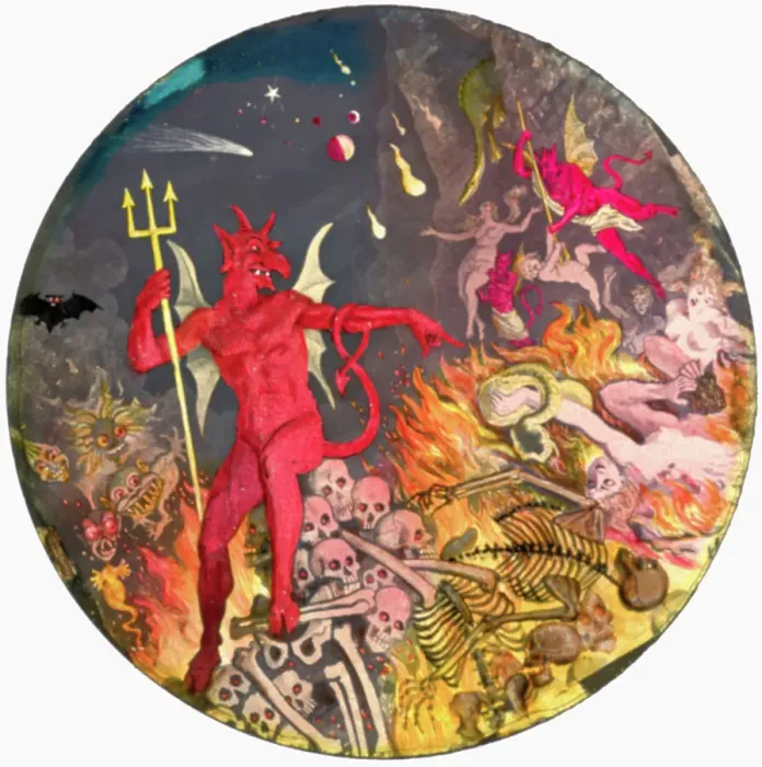 Framed Print : Satan Ruling Victims of Hell Framed Print : Satan Ruling Victims of Hell