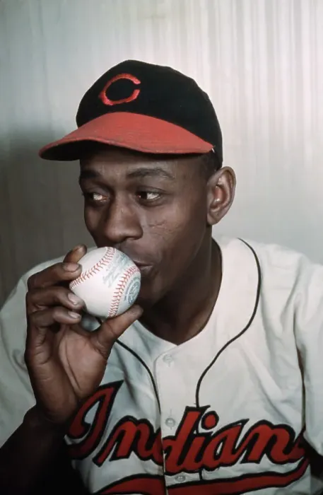 Framed Print : Satchel Paige Kissing Baseball Framed Print : Satchel Paige Kissing Baseball