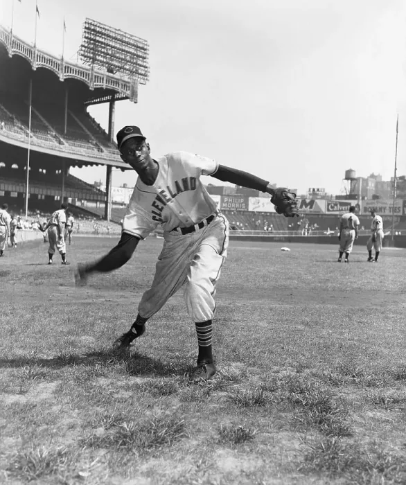 Framed Print : Satchel Paige Pitching During Warmups