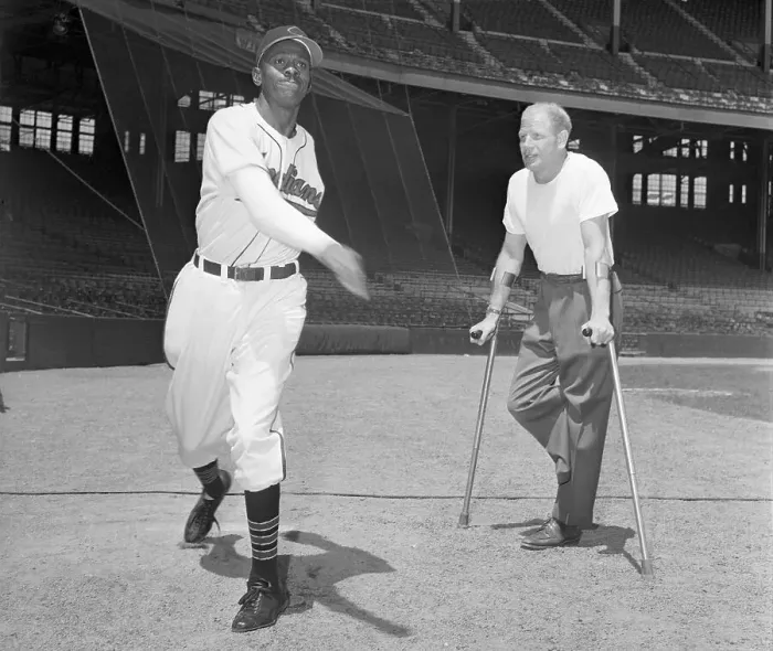 Framed Print : Satchel Paige and Bill Veeck, Jr Framed Print : Satchel Paige and Bill Veeck, Jr