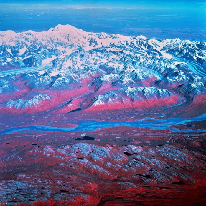 Framed Print : Satellite Image of Mt. McKinley Framed Print : Satellite Image of Mt. McKinley