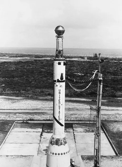 Framed Print : Satellite Mounted Atop Launch Rocket Framed Print : Satellite Mounted Atop Launch Rocket