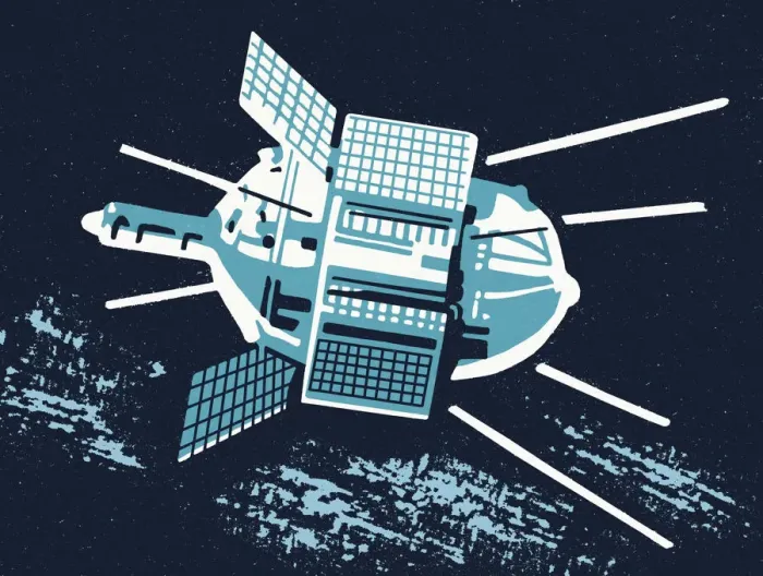 Framed Print : Satellite in Space Framed Print : Satellite in Space