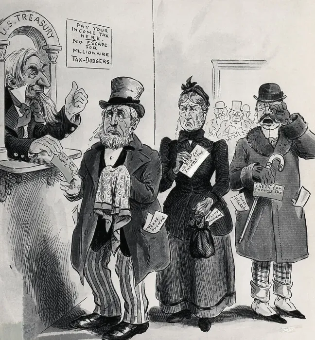 Framed Print : Satire, Uncle Sam Collects Income Tax Framed Print : Satire, Uncle Sam Collects Income Tax