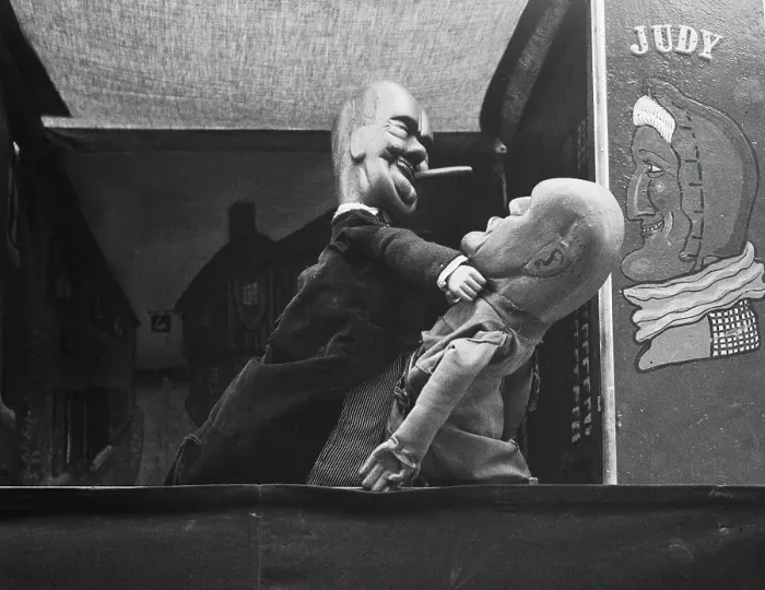 Framed Print : Satirical Puppet Show