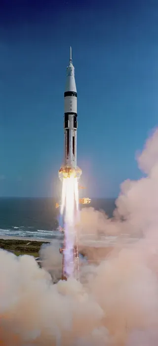 Framed Print : Saturn 1B with Apollo 7 Blasting Off Framed Print : Saturn 1B with Apollo 7 Blasting Off
