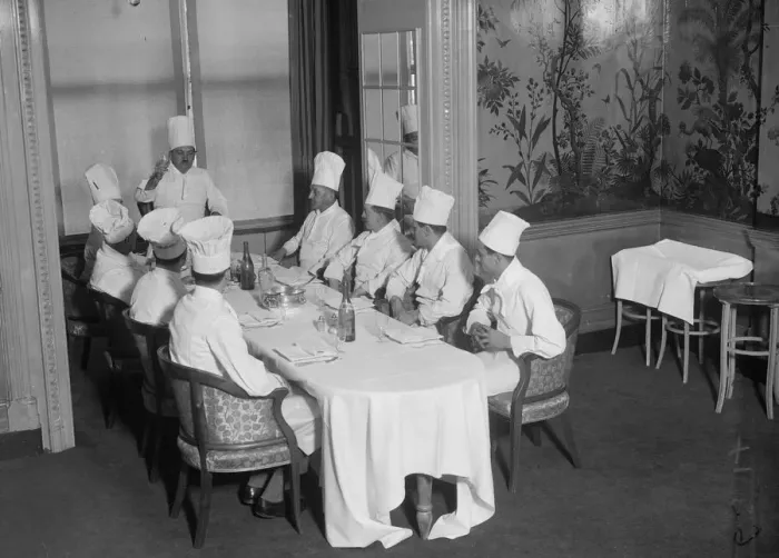 Framed Print : Savoy Chefs Dinner Time