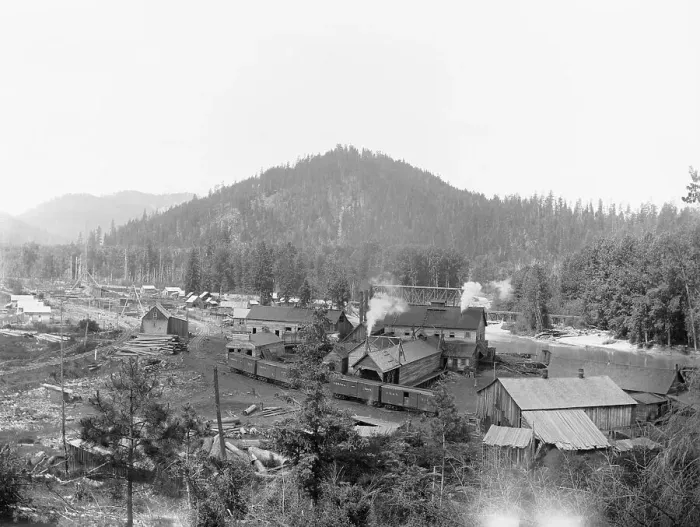 Framed Print : Saw and Shingle Mill in Idaho