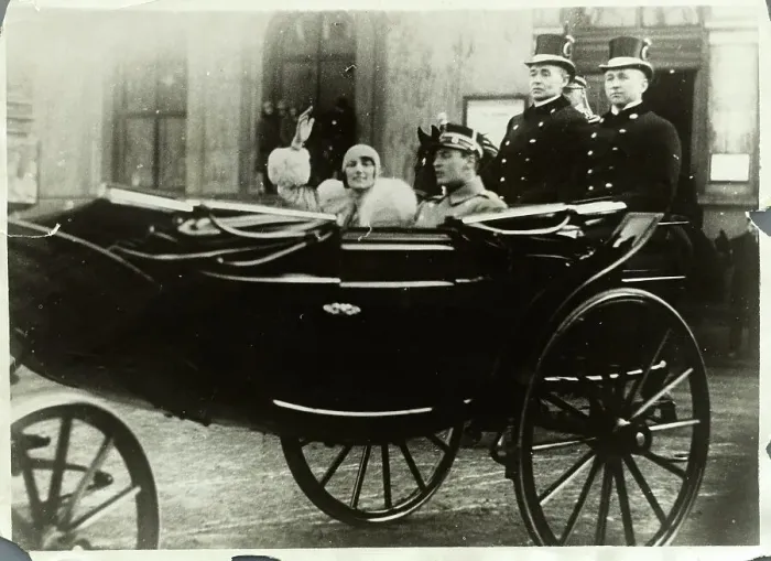 Framed Print : Scandinavian Royalty Riding in Carriage Framed Print : Scandinavian Royalty Riding in Carriage