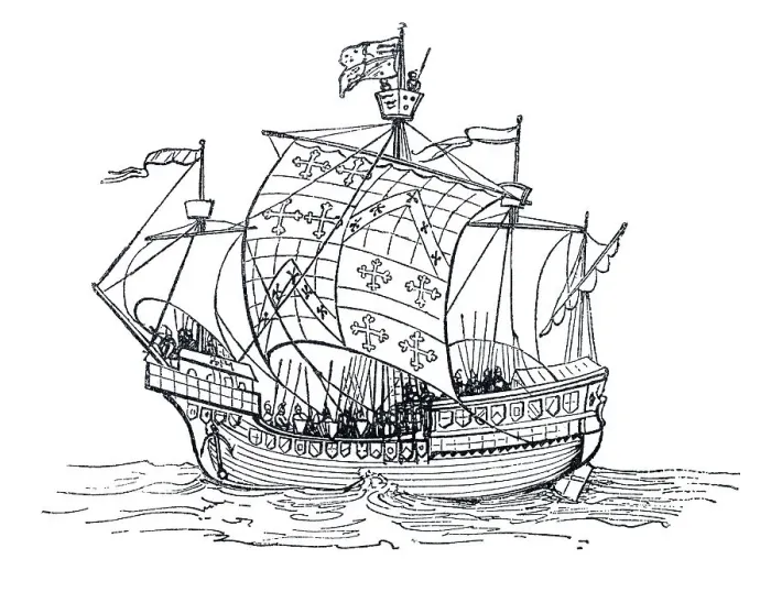 Framed Print : Scandinavian sailing ship 12th century woodcut Framed Print : Scandinavian sailing ship 12th century woodcut
