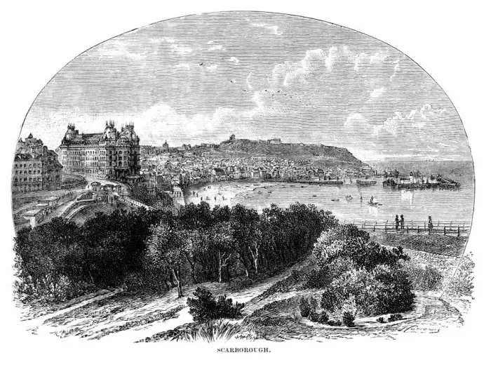 Framed Print : Scarborough in the 19th Century Framed Print : Scarborough in the 19th Century