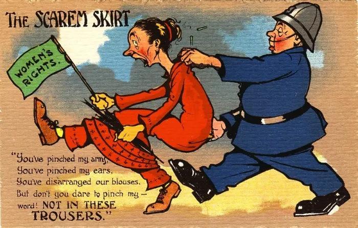 Framed Print : Scarem Skirt Postcard Framed Print : Scarem Skirt Postcard