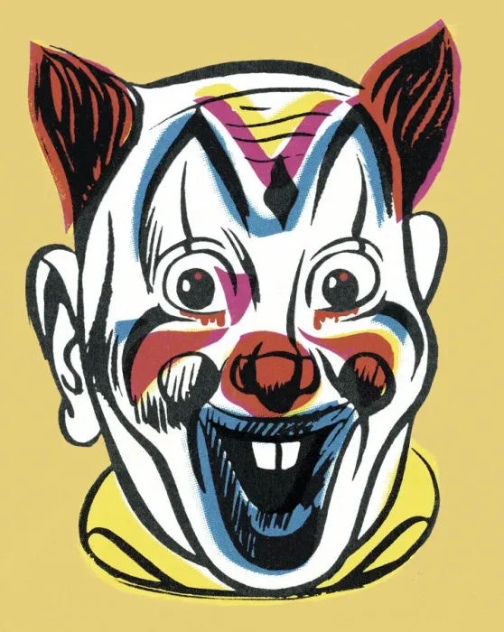 Framed Print : Scary Clown Face Framed Print : Scary Clown Face