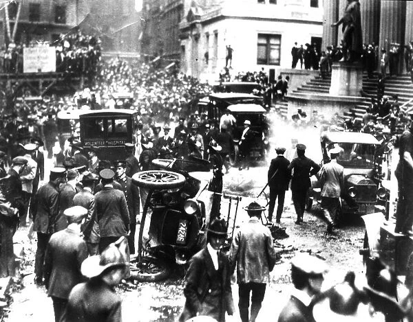 Scene Of Bombing Of Wall Street In New York City
