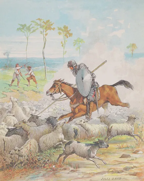 Framed Print : Scene from Cervantes Don Quixote Framed Print : Scene from Cervantes Don Quixote