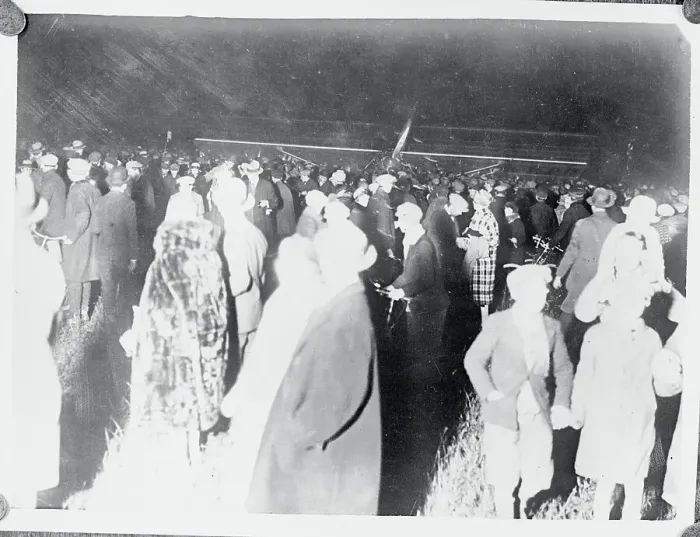 Framed Print : Scene During Charles Lindbergh's Historic Flight to Paris Framed Print : Scene During Charles Lindbergh's Historic Flight to Paris