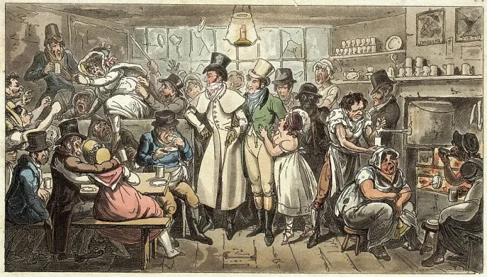 Framed Print : Scene in Coffee Shop Framed Print : Scene in Coffee Shop