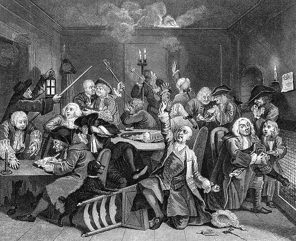 Scene in a Gaming House, by William Hogarth