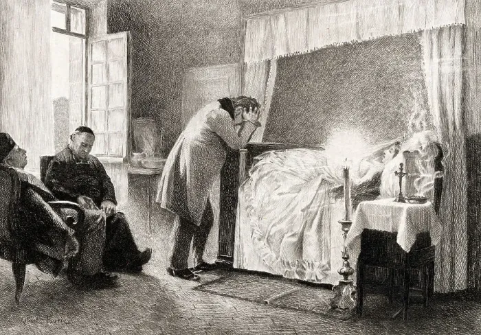 Framed Print : Scene from Madame Bovary by Gustave Flaubert Framed Print : Scene from Madame Bovary by Gustave Flaubert
