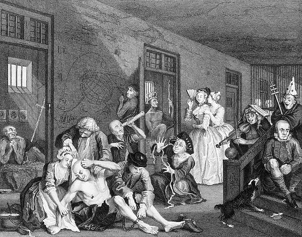 Scene in a Madhouse, by William Hogarth