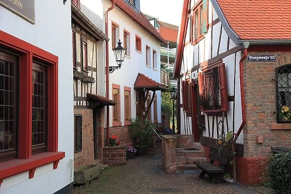 Scene from the old town, Barbarossa town of Gelnhausen, Main-Kinzig district, Hesse, Germany