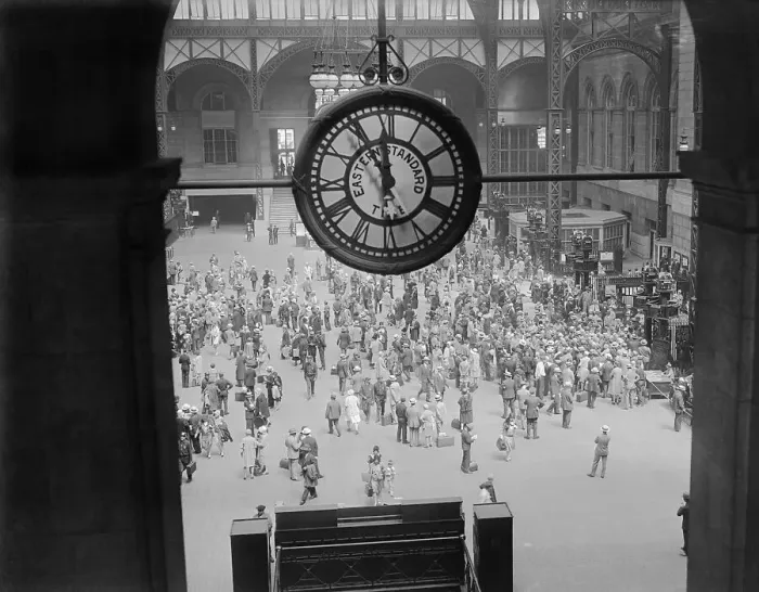 Framed Print : A Scene at Penn Station Framed Print : A Scene at Penn Station